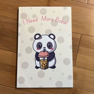 I Need More Boba! Original Digital Art Paperback Journal w/ Lined Blan…